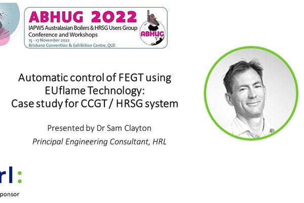 HRL Presentation at ABHUG 2022 on Automatic Control of Furnace Exit Gas Temperature in HRSGs