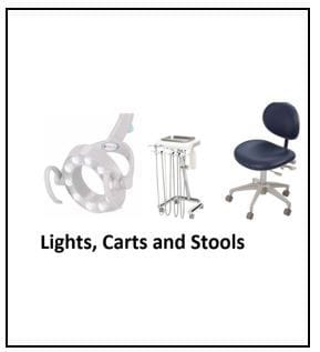 Med and Dent Carts, Lights and Stools