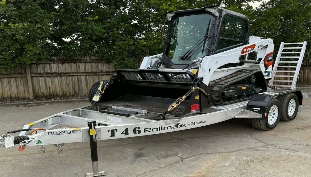 Tracked Loader (Bobcat) on Trailer