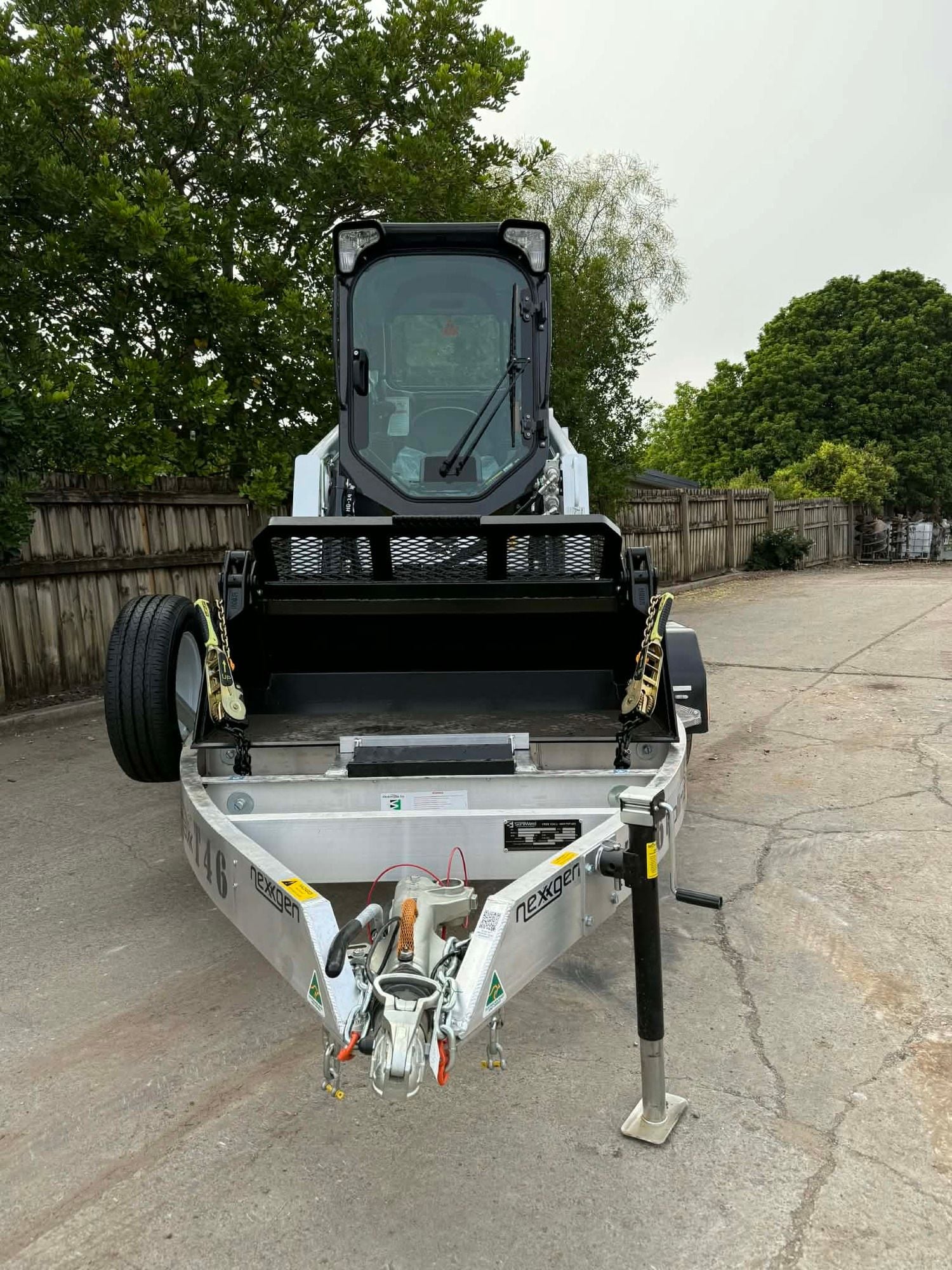 Tracked Loader on Trailer