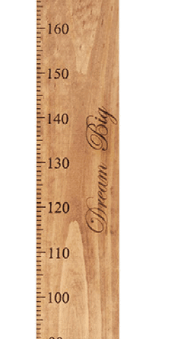 The Personalised 'Dream Big' Height Chart