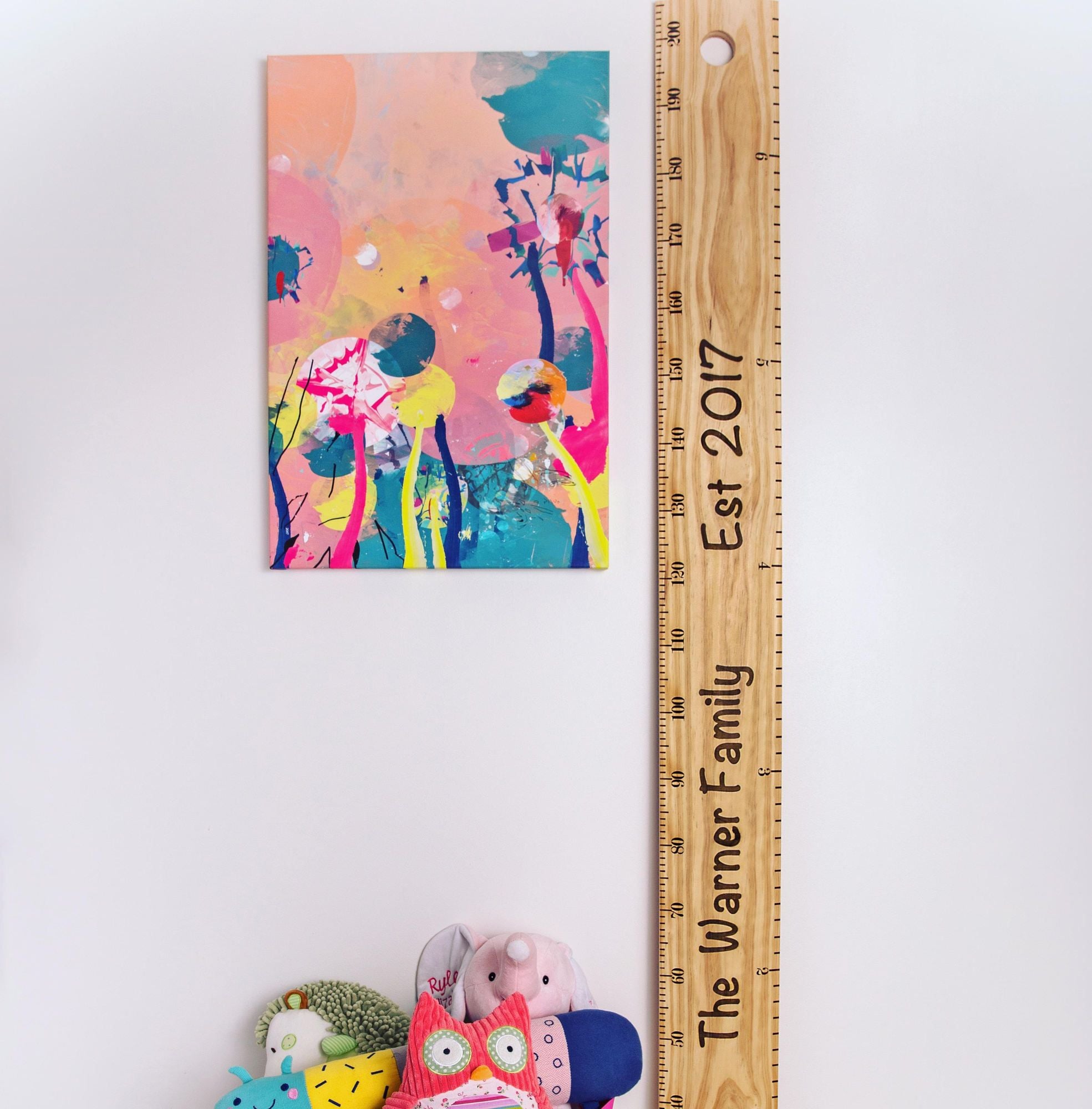 The Old School Personalised Ruler Height Chart