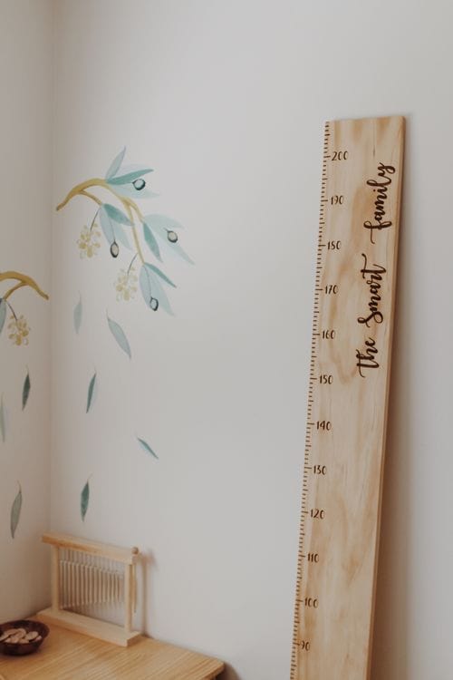 Wooden Timber Height Chart - Wall Height Chart Wooden