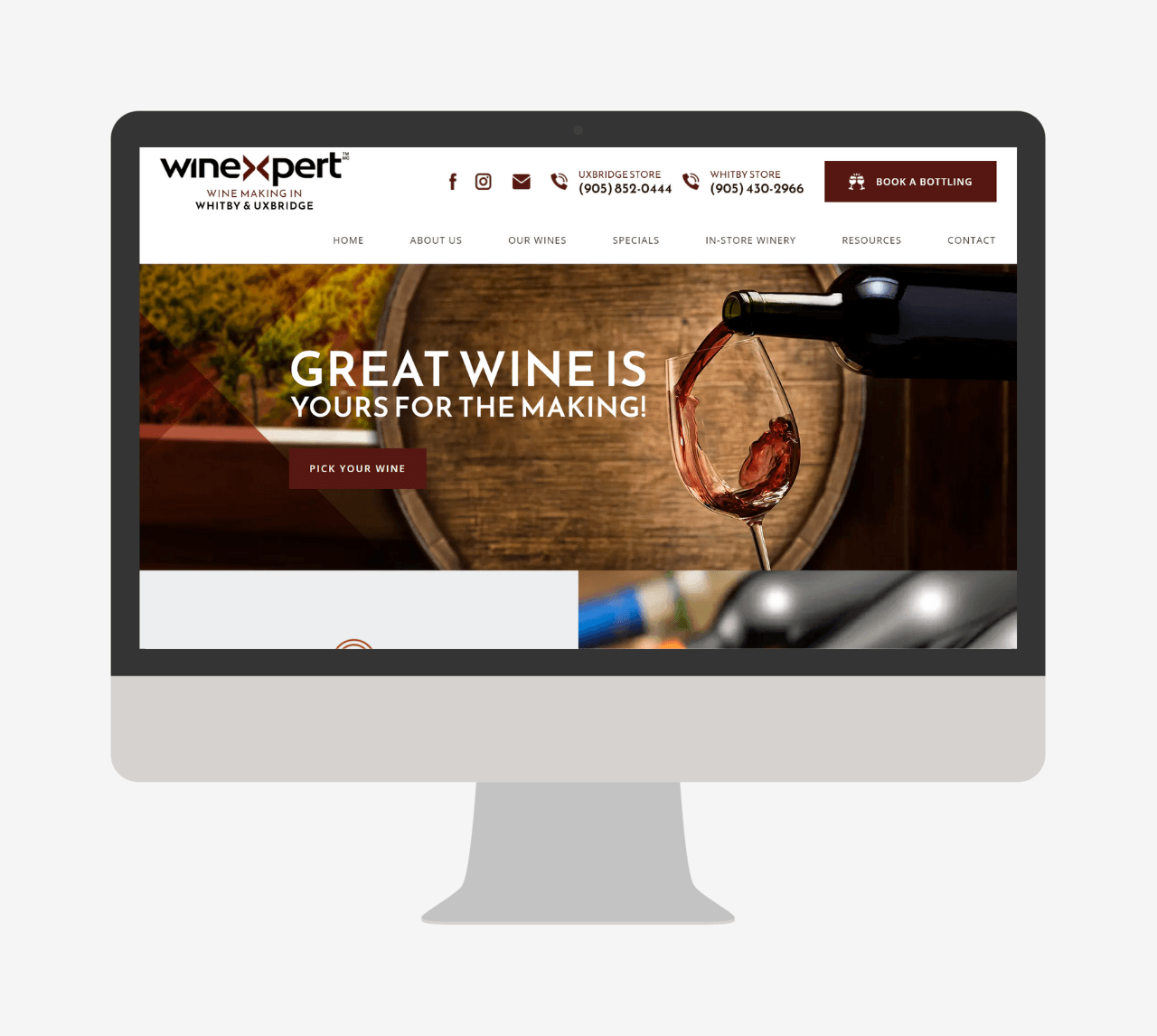 Winexpert Whitby Website Design Showcase Image -638fe2eeac6bd