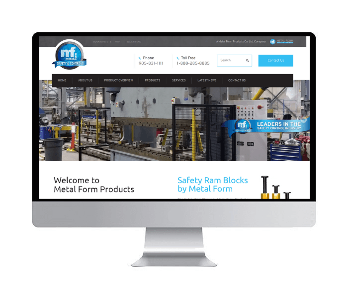 Metal Form Pickering Website Design Image -63daaaccec42c