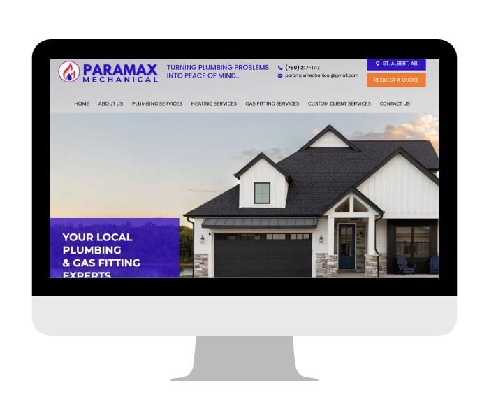 https://www.paramaxmechanical.ca/ Trades Businesses Websites Image -6811210755d38