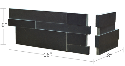 Stone veneer - Aksent 3D Ebony Basalt Corner