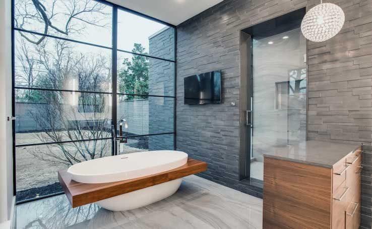 Staxstone Natural Stone Veneer - Bathroom Feature Wall