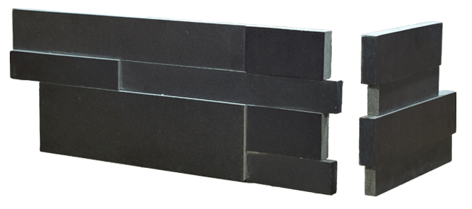 Stone veneer - Aksent 3D Ebony Basalt Corner Unit