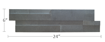 Stone veneer - Aksent 3D Grey Basalt Panel