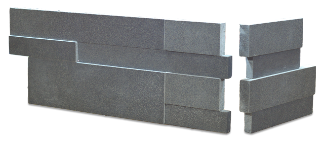 Stone veneer - Aksent 3D Grey Basalt Corner Unit