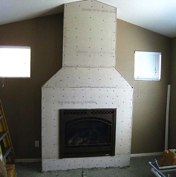 Staxstone Natural Stone Veneer - Fireplace Before