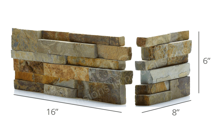 Staxstone Natural Stone Veneer - Ochre Corner