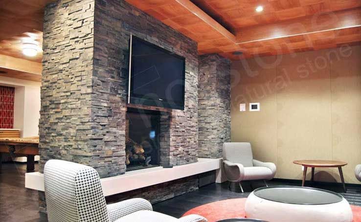 Staxstone Natural Stone Veneer - Fireplace