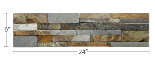 Staxstone Natural Stone Veneer - Rock Panel Ochre Panel