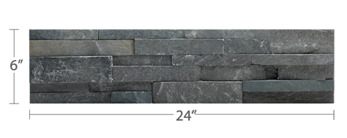 Staxstone Natural Stone Veneer - Rock Panel Charcoal Panel