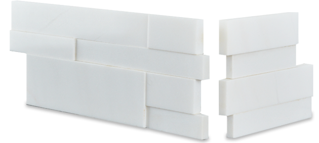 Stone veneer - Aksent 3D White Marble Corner Unit