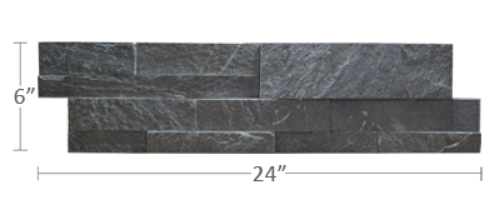 Staxstone - Norstone Natural Stone Veneer - XL Rock Panel Charcoal Panel