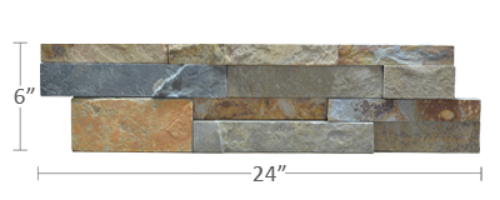 Staxstone - Norstone Natural Stone Veneer - XL Rock Panel Ochre Panel