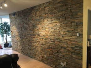 feature wall ochre rock panel