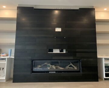 Rock Panel Ochre Stone Veneer Feature Wall