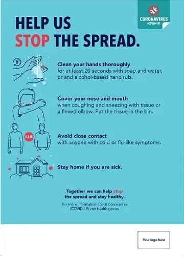 Coronavirus Poster - Help Stop the Spread