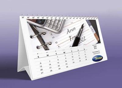 Personalised desktop calendars from Snap