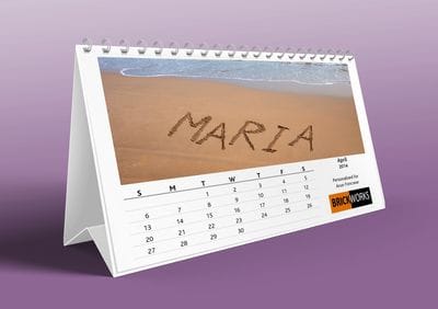 Personalised desktop calendars from Snap