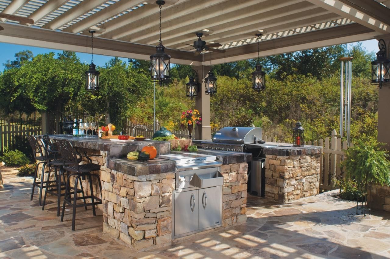 All-in-One Outdoor Kitchen + Pergola  | Trimatrix Construction Inc.