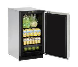Solid Refrigerator 18" Reversible Hinge Stainless 115v