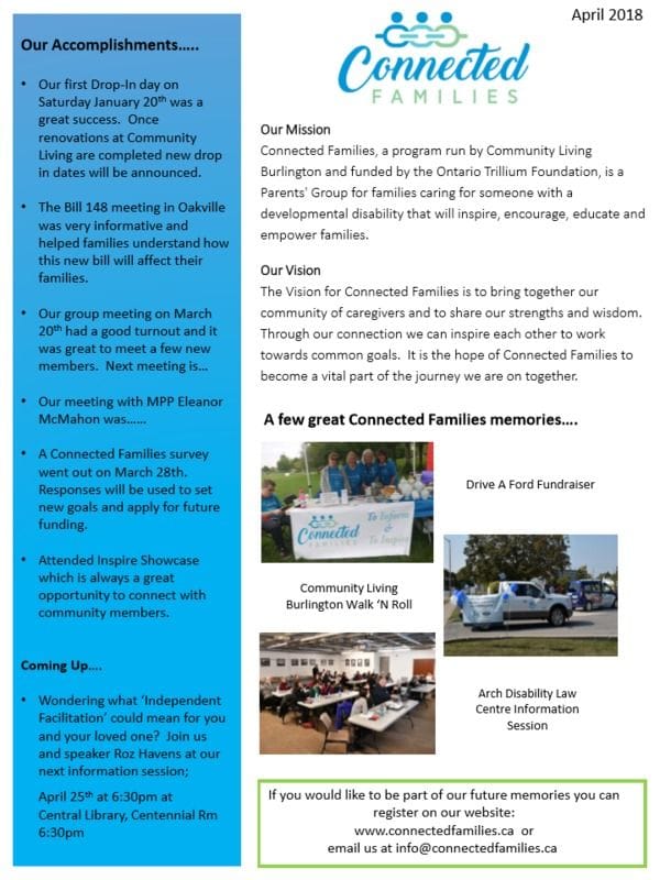 NEW!!!! First Newsletter for Connected Families