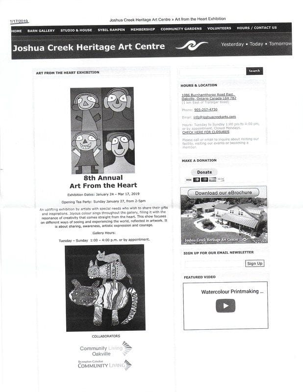 Art with a Heart....Joshua Heritage Creek Centre