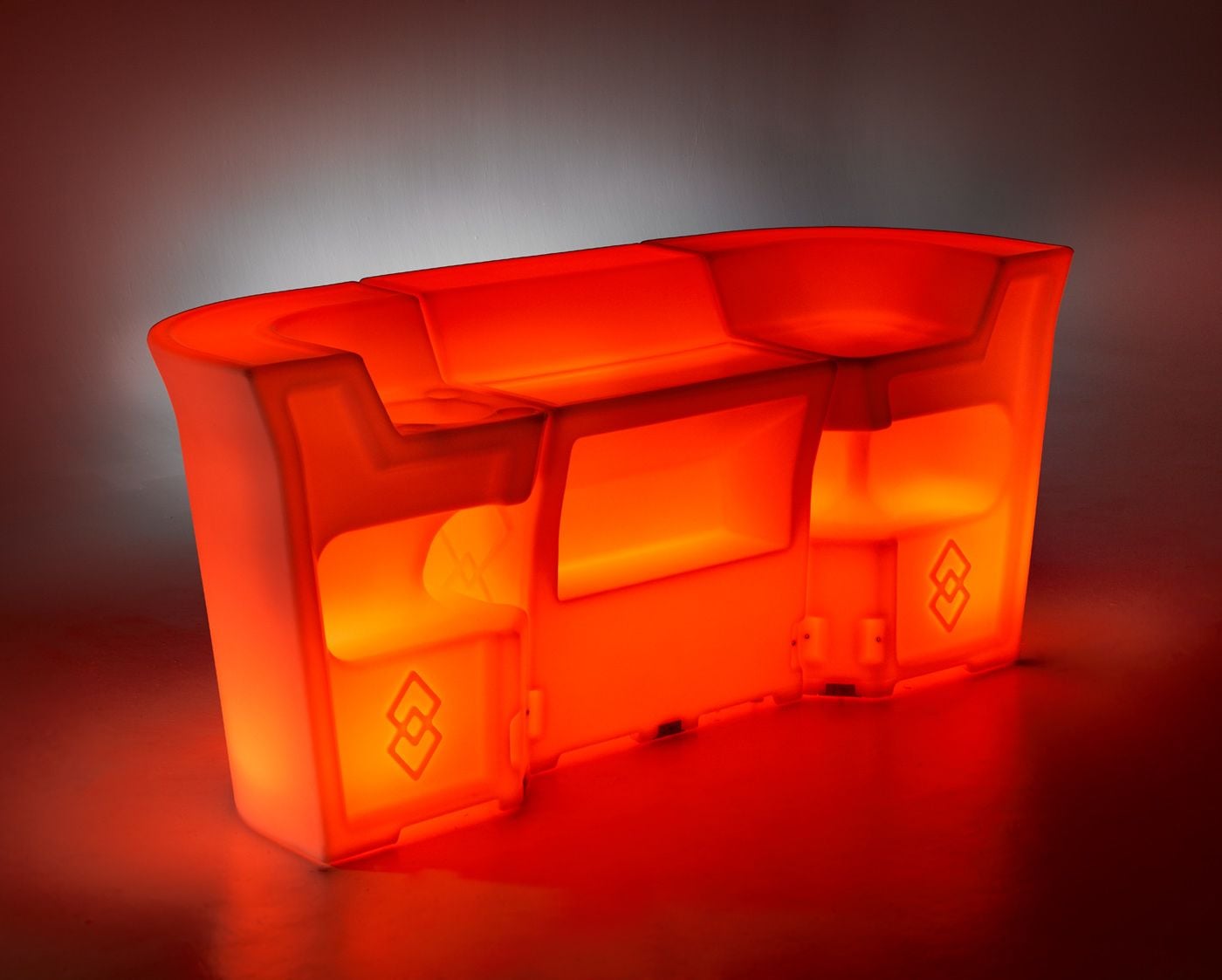 Margarita 3 PC LED Party Bar - Back - Red
