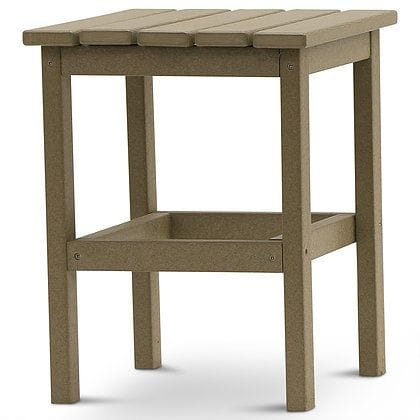 DG 15 Inch Square Side Table -Weathered Wood -48