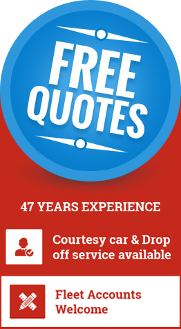 BRB Smash Repairs offers free quotes and has 47 years experience