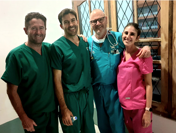 The team that helped treat the captive sun bear in Borneo