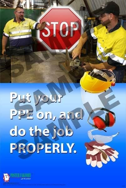 PPE (Personal Protection Equipment) Safety Posters