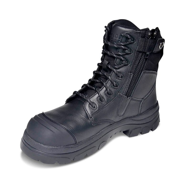 8 inch black 2024 steel toe boots