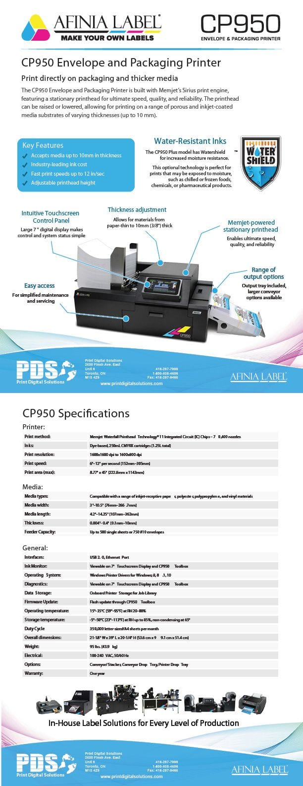 CP950 Envelope and Packaging Printer » Afinia Label - Make Your