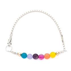 Rainbow Box Chain Bracelet