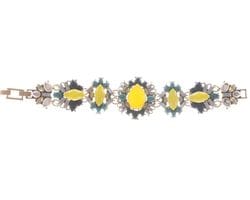 Yellow and Turquoise Bracelet