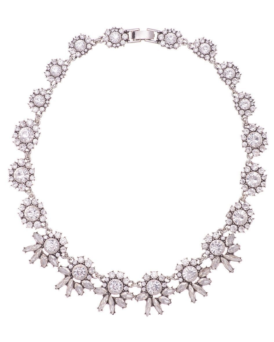 Diamante Floral Bib Necklace