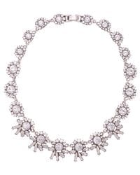 Diamante Floral Bib Necklace