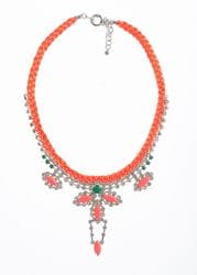 Orange Silk Necklace