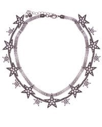 Black Mesh Star Necklace