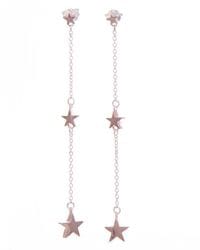 Rose Gold and Silver Star Earrings