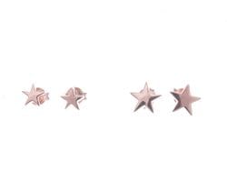 Large Rose Gold Star Stud Earrings