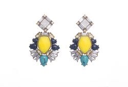 Yellow and Turquoise Earrings