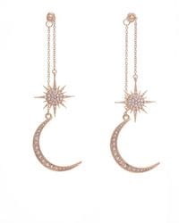 Gold Moon and Stars Earrings