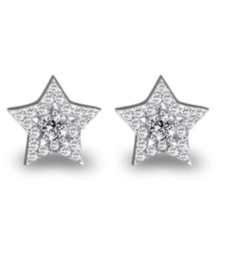 Diamante Star Stud Earrings